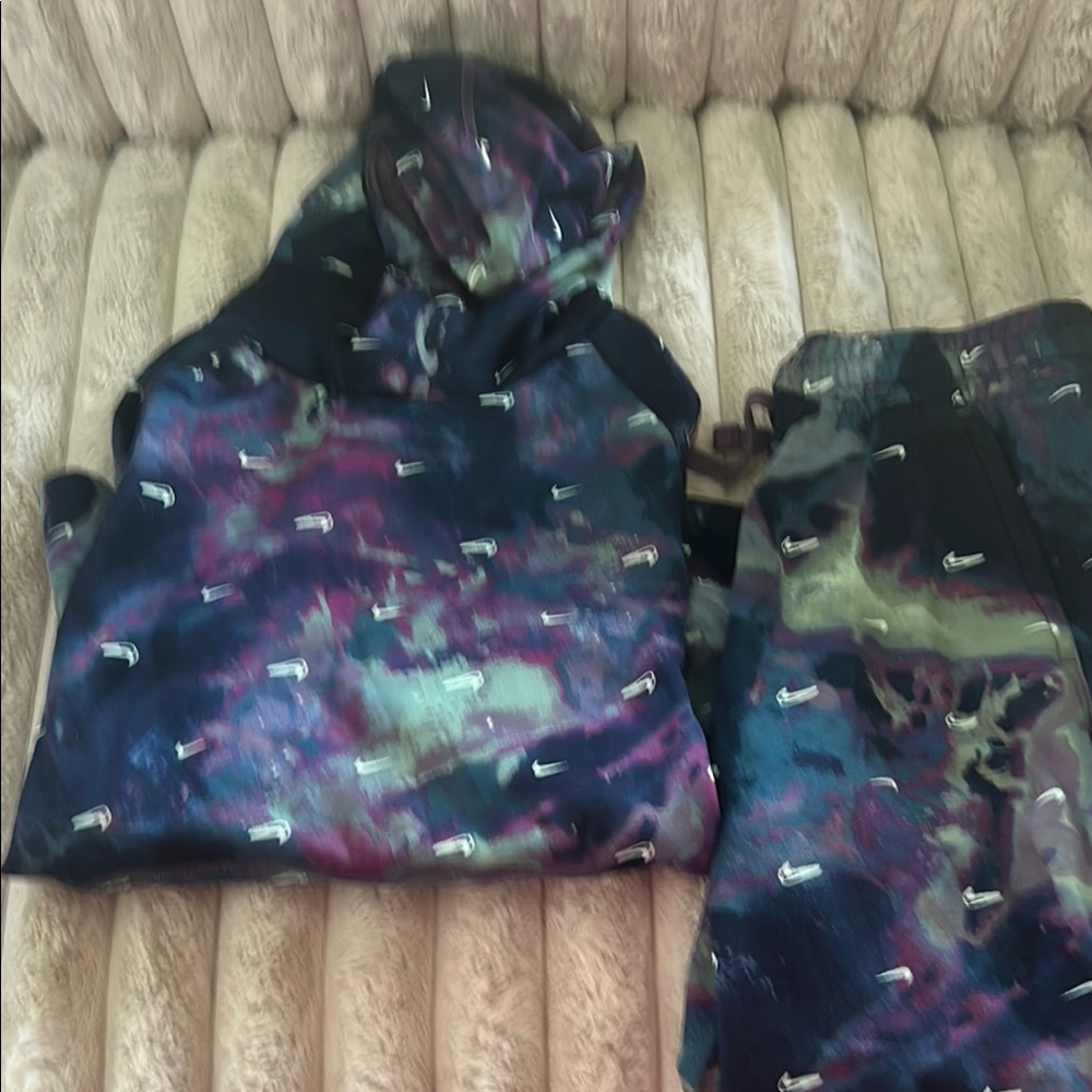 Nike Galaxy Print Hoodie and Joggers